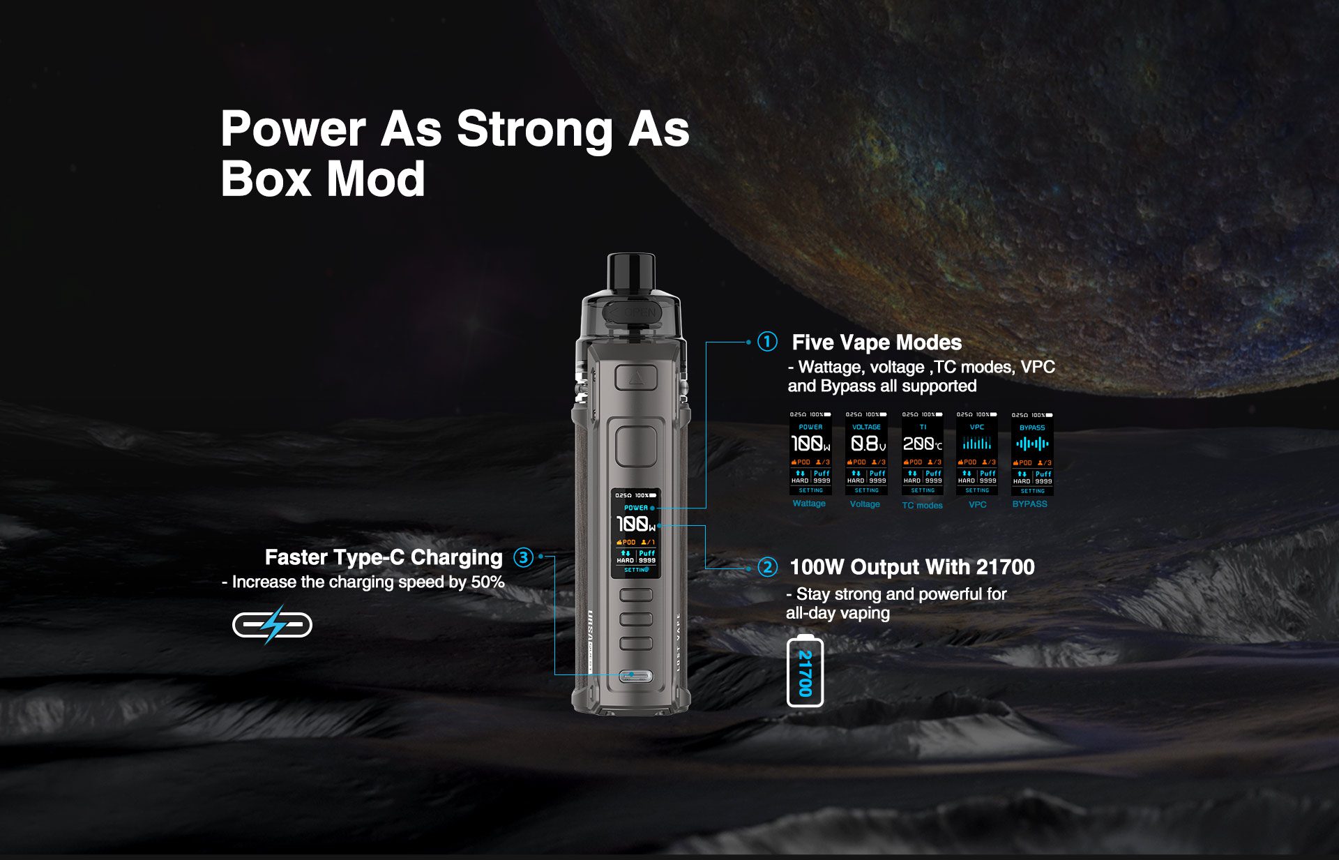 ویپ پاد لاست ویپ اورسا کوئست LOST VAPE URSA QUEST