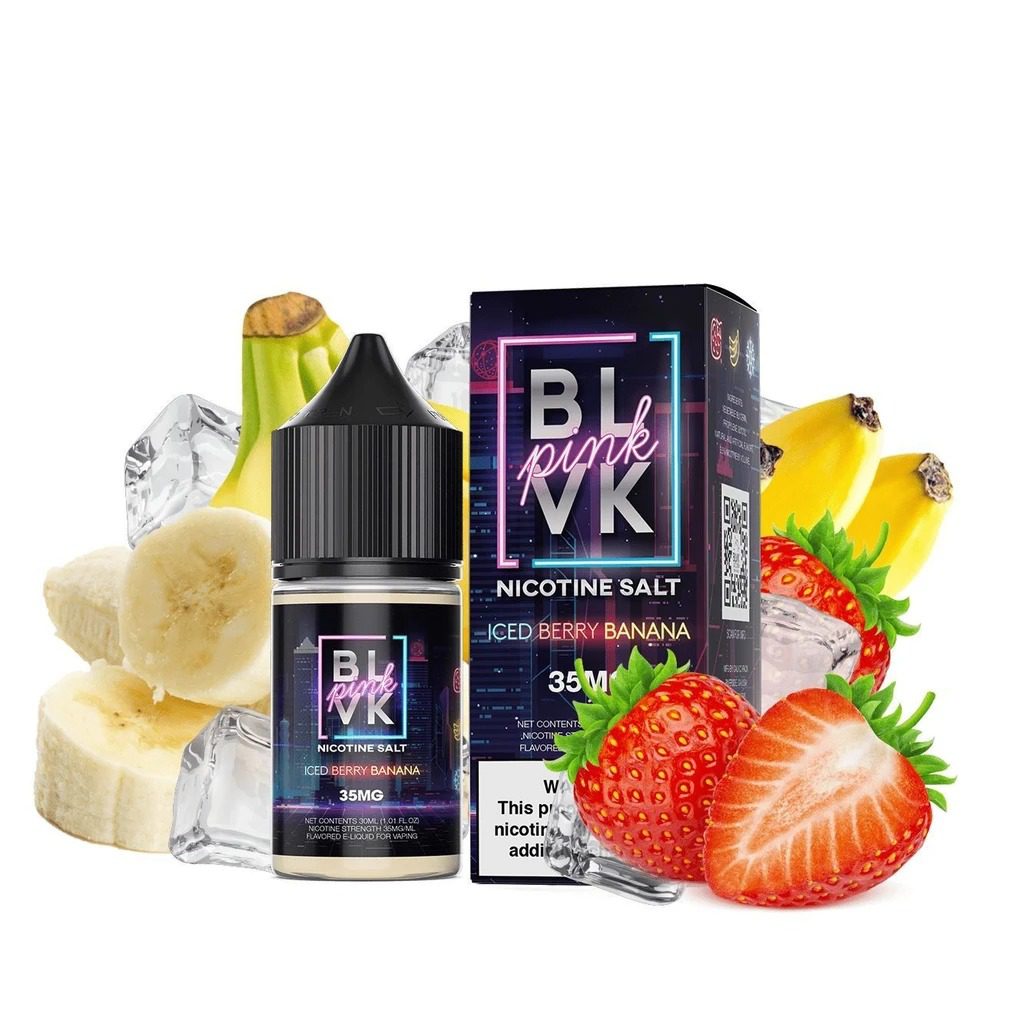 جویس سالت بی ال وی کی توتفرنگی موز یخ ICED BERRY BANANA BLVK