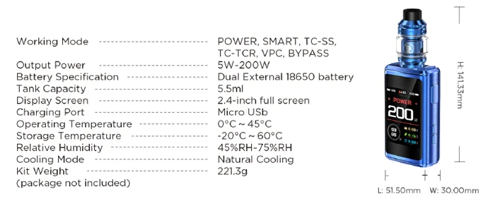 ویپ گیک ویپ زد 200 GEEK VAPE Z200 200W
